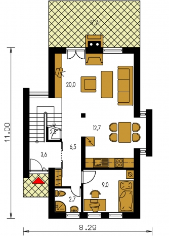 Grundriss des Erdgeschosses - TREND 268